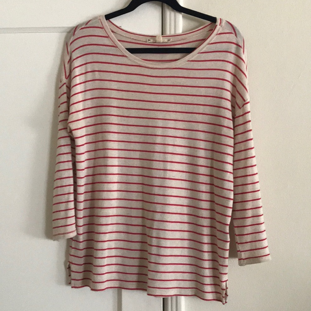 Women’s red striped shirt